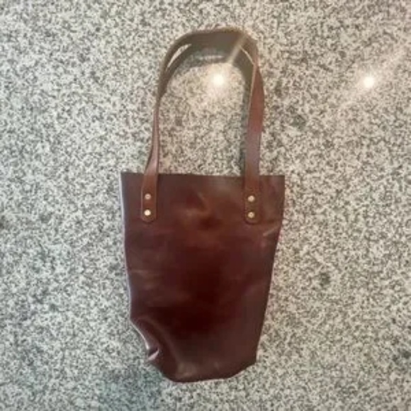 Leather Wine Tote - Picture 3 of 8